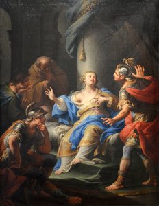 Lucretia chorando sua desgraça